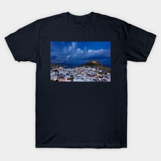 Night falling in Lindos - Rhodes island T-Shirt